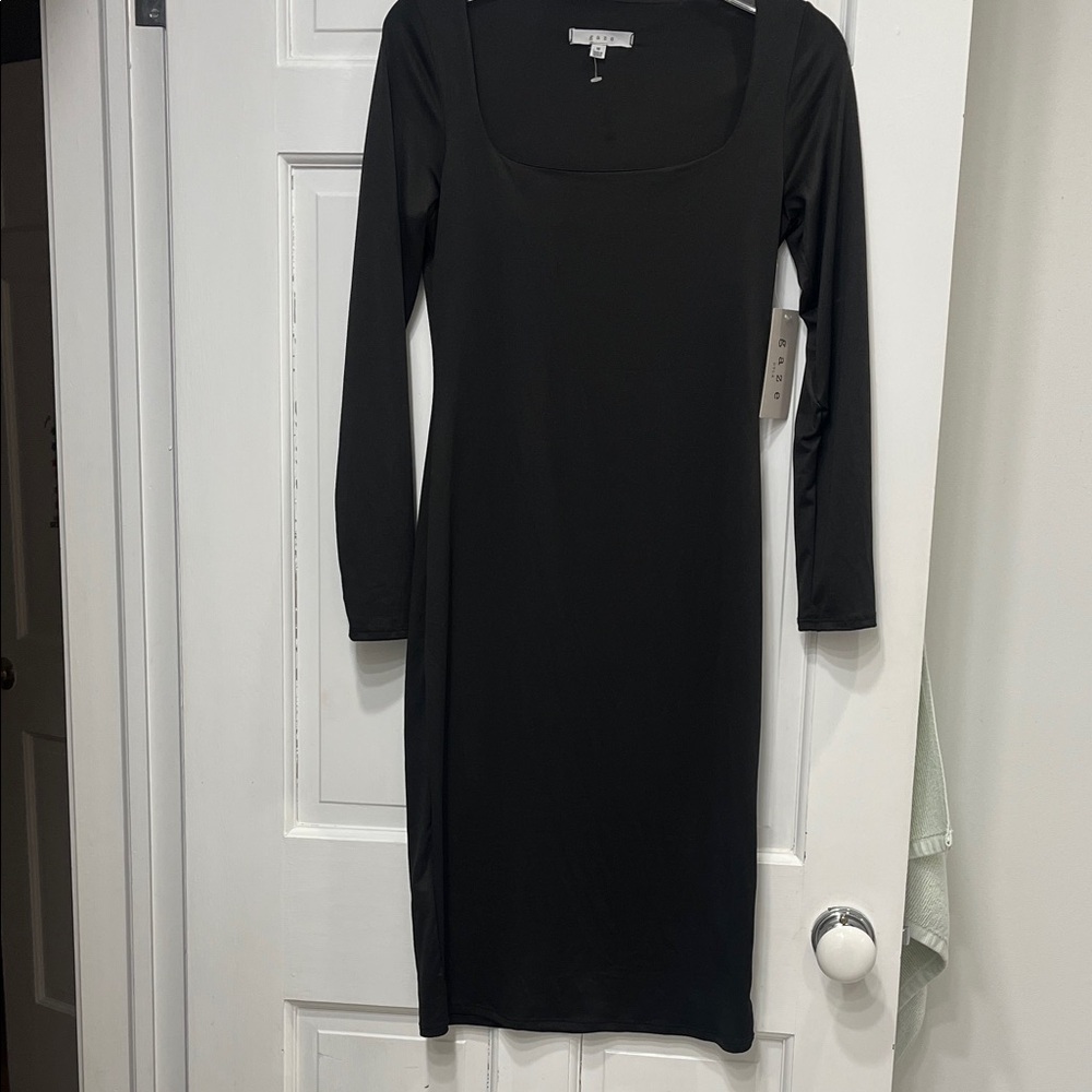 Gaze Elegant Black Long Sleeve Dress